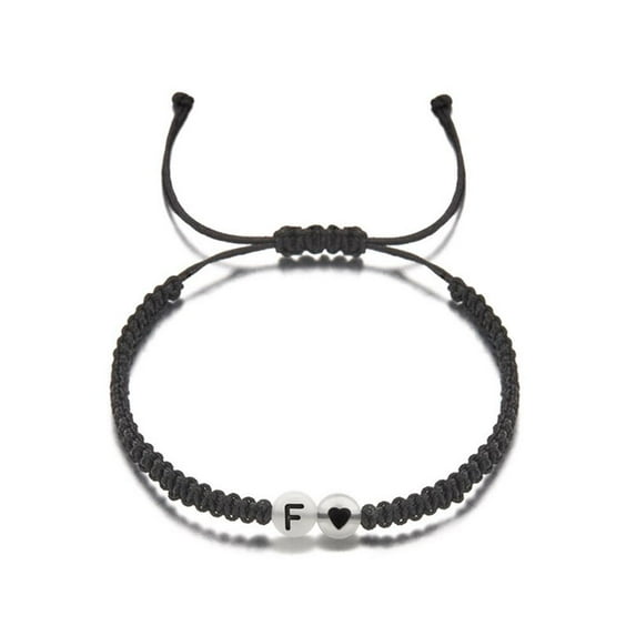 Wmool Luminous 26 Letters Initial Heart Bracelets Handmade Adjustable Braided Bracelets Men Jewelry Friendship For Women
