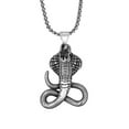 thumbnail image 1 of Wmool Men's Gothic Cross Pendant Necklace Punk Biker Jewelry Stainless Steel Chain~, 1 of 1