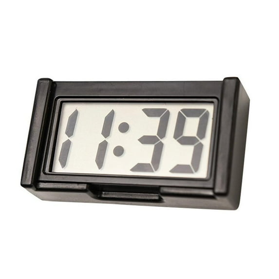 Wmool Mini LCD Screen Digital Clock Self-Adhesive Car Auto Desk Dashboard InteriorA