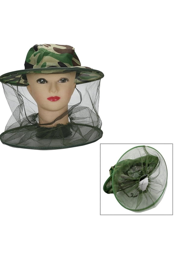 Mosquito Bee Bug Insect Mesh Head Face Protect Hat Net Camouflage Unisex G3