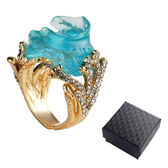 Wmool Ocean's Oath Jewelry ,Boho Blue Wave Necklace Earrings