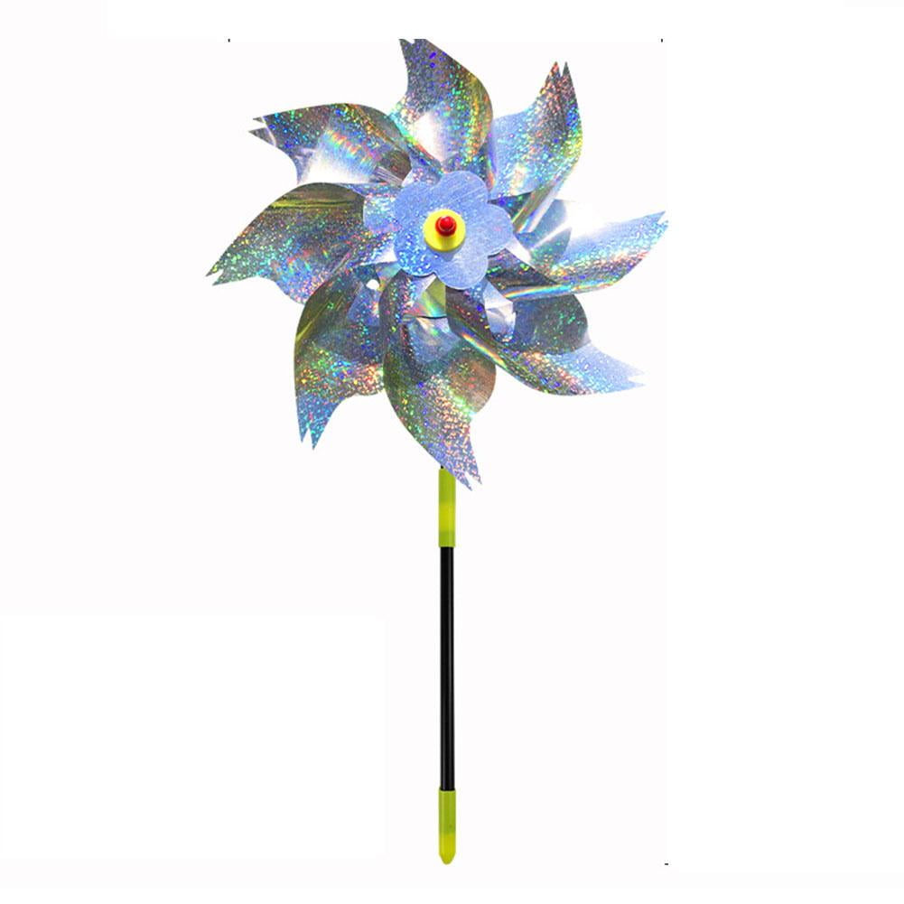 Wmool Reflective Bird Repellent Windmill Wind Spinners, Colorful Bird ...