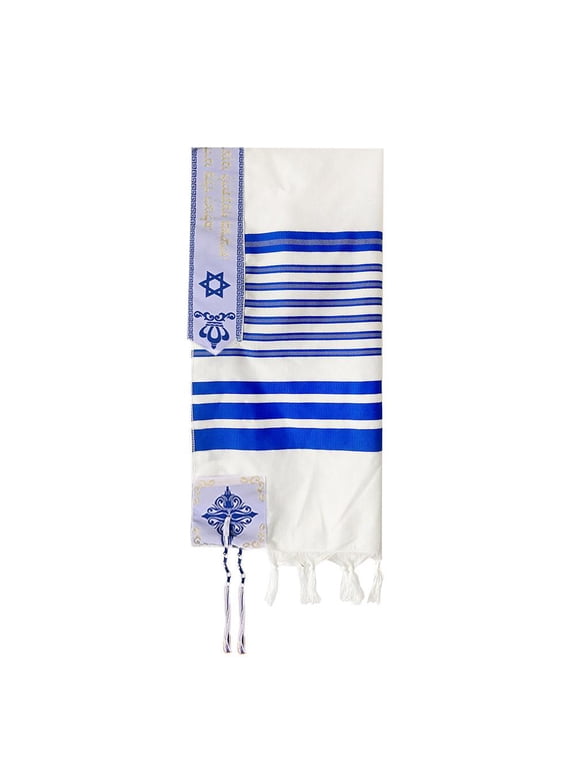 Tallits Tallit Prayer Shawl with Bag For Men & Women,Israeli Shawl (Silvery) Prayer 23.62"x70.86"