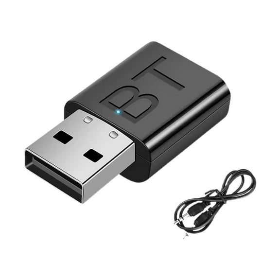 Wmool USB Bluetooth 5.0 Transmitter Receiver, Mini Audio Adapter, USB Bluetooth Car 5.0 Receiver Transmitter Bluetooth