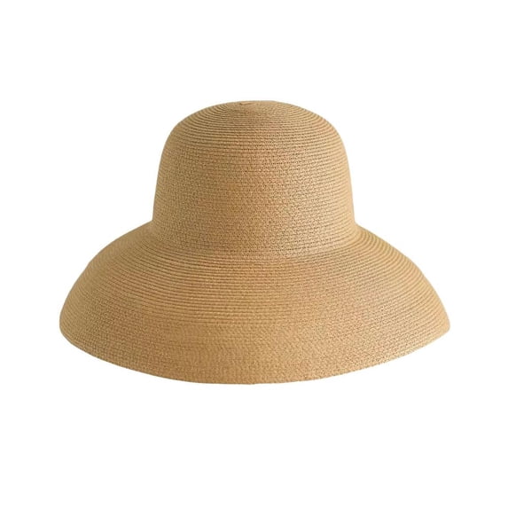 Wmool Women Panama Straw Hat Hepburn Style Wide Brim S гο s UPF 50+ R0A3