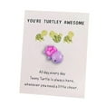 thumbnail image 1 of Wmool tkerinse Pocket Hug Turtle, You're Turtley Awesome Ornaments Inspirational Gift with Card, Thank You Note Cards Greeting Card Mini Sea Turtle Figure Pocket Hug for Friends Family, 1 of 9