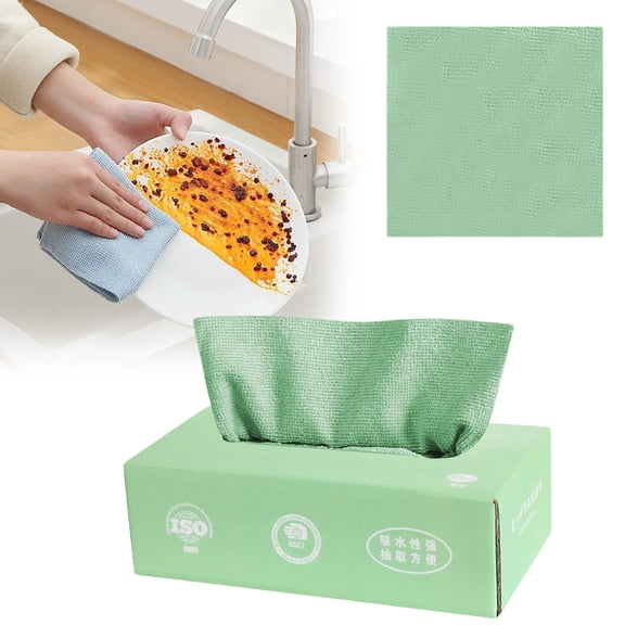 Wnenmie Disposable Dish Cloths 20 Pieces Thickened Washable Reusable For Kitchen Sink Countertop