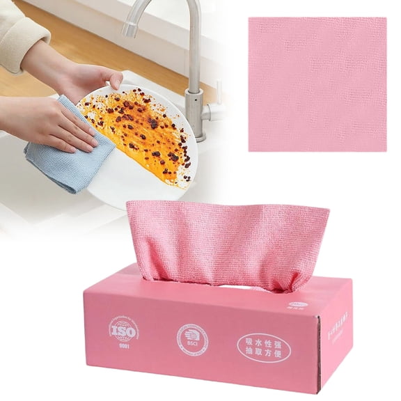 Wnenmie Lazy Disposable Cloths 20 Pack Water Washable Thick Kitchen Wipes For Dry Wet Cleaning