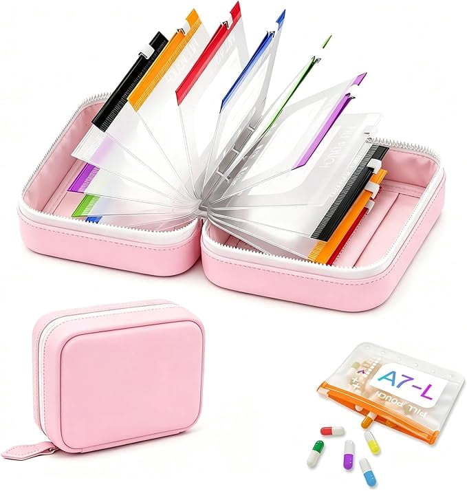 Wnsytes 14 Waterproof Pill Pouches with Easy Seal Bags, Pink - Walmart.com