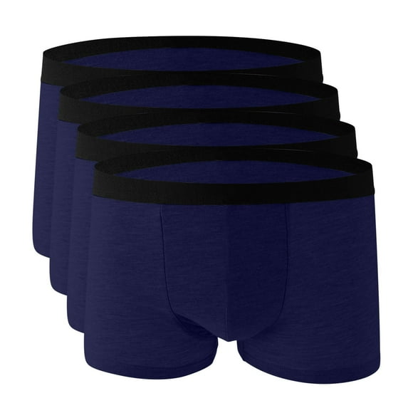 Wo-Fusoul 4pc Men's Lingerie Shorts, Solid Color Underwear