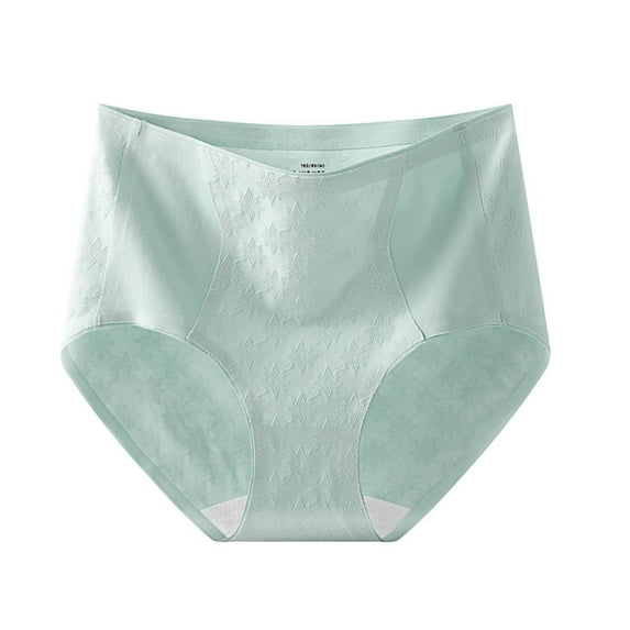 Wo-Fusoul Lace Underwear for Women Women's Plus Size Cotton Panty, High-Waist Tummy-Control Butt-Lifting Solid Color Underwear Butt Lifting Underwear for Women
