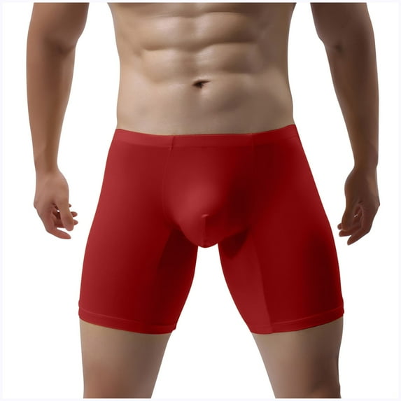 Wo-Fusoul Men's Gradient Solid Color Square-Cut Sexy Low-Rise Underwear