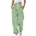 thumbnail image 1 of Wo-Fusoul Women's Fleece Sweatpants with Drawstring Elastic Waist, Cuffed Ankles and Side Pockets, Comfortable Pants for Everyday Wear, All Season Soft for Lounge and Outdoor Activities, 1 of 5