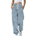 thumbnail image 1 of Wo-Fusoul Women's Fleece Sweatpants with Drawstring Elastic Waist, Cuffed Ankles and Side Pockets, Comfortable Pants for Everyday Wear, All Season Soft for Lounge and Outdoor Activities, 1 of 5