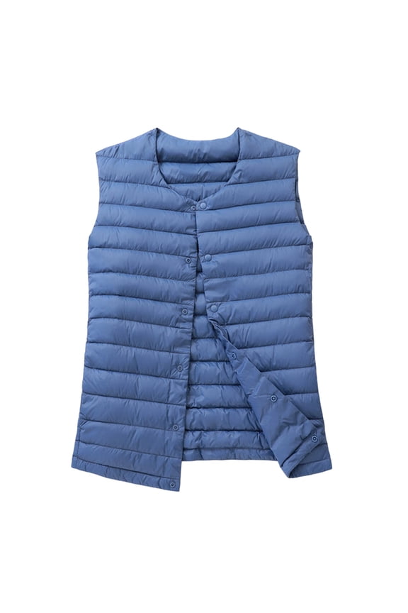 Women's Lightweight Puffer Vest, Sleeveless Quilted Jacket for Winter, Packable Short Down Vest for Outdoor and Daily Casual Wear