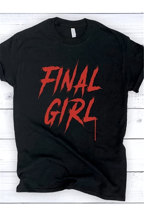 Wo Spooky Gothic Horror Slasher Final Girl Graphic Tee Shirt