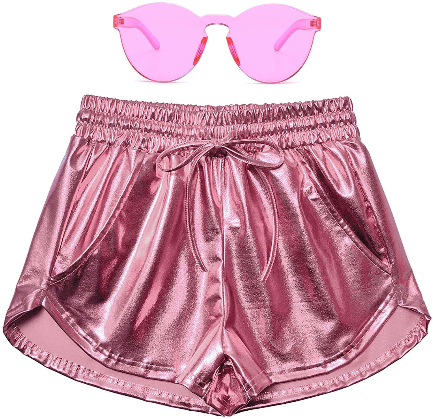 Pink shop metallic shorts