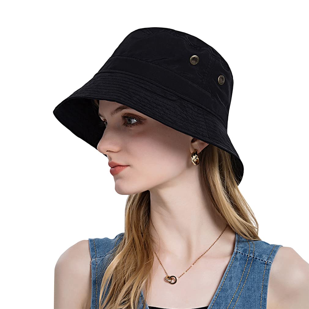 Temacd Bucket Hat Wide Brim Sun Protection Casual Style Fisherman Sun