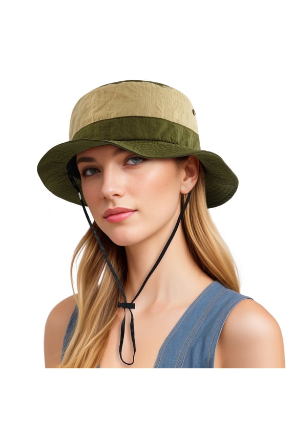 Bucket Hats for Women Outdoor Sun Hat Waterproof Boonie Hat Adjustable Wide Brim Bucket Hat for Fishing Hiking Camping