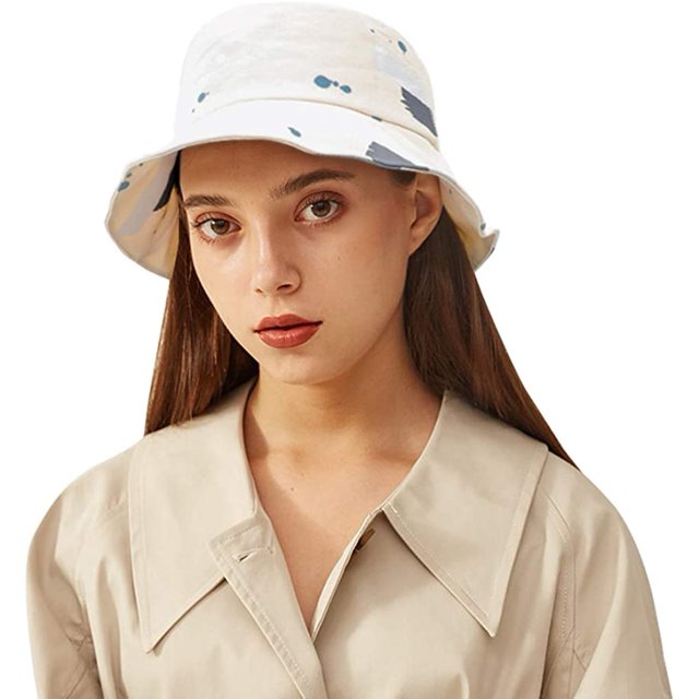 WoWstyle Cute Bucket Hats for Women Fashion Painted Print Packable Sun