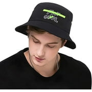 WoWstyle Fashion Black Bucket Hats for Men Boy Cool Street Trendy Lightweight Bucket Sun Hat Holiday Gift