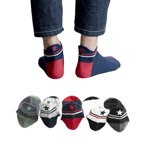 WoWstyle Men's Ankle Socks Low Cut Cushioned No Show AthleticMoisture Wicking Size 5-9 Socks for Men 6 Pairs