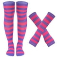 thumbnail image 1 of WoWstyle Thigh High Socks for Women Over The Knee Stockings Striped Cocks Extra Long Cosplay Costumes Accessories, 1 of 6