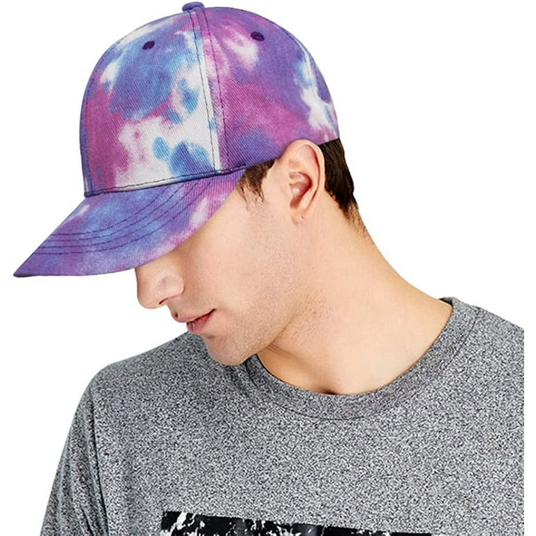Wowstyle Tie Dye Baseball Hat for Men Women Snapback Galaxy Hats for Men Adjustable Trucker Caps, adult Unisex, Size: One size, Blue