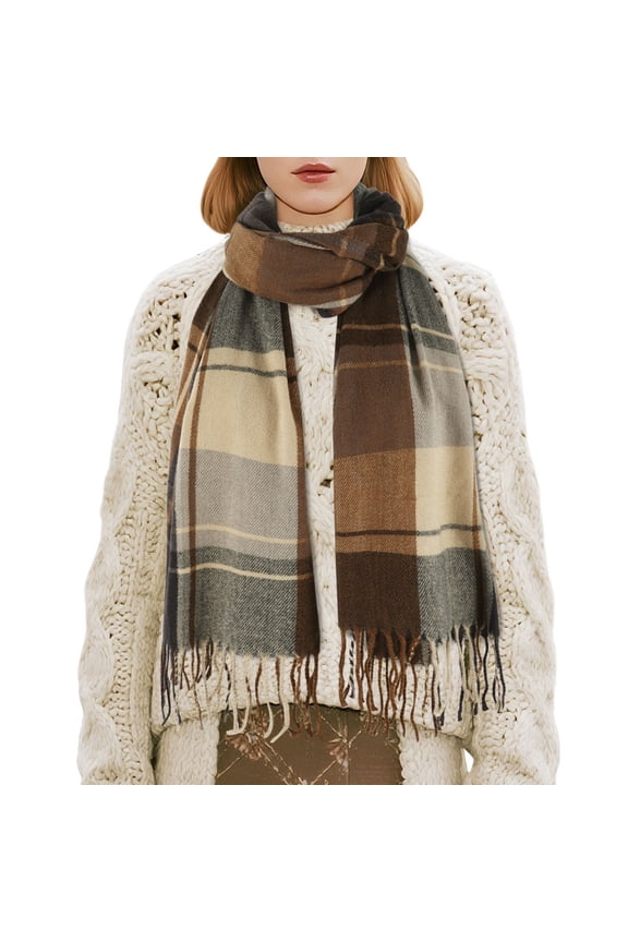 Winter Womens Scarf Classic Big Coloured Checked Soft Thick Warm Scarves