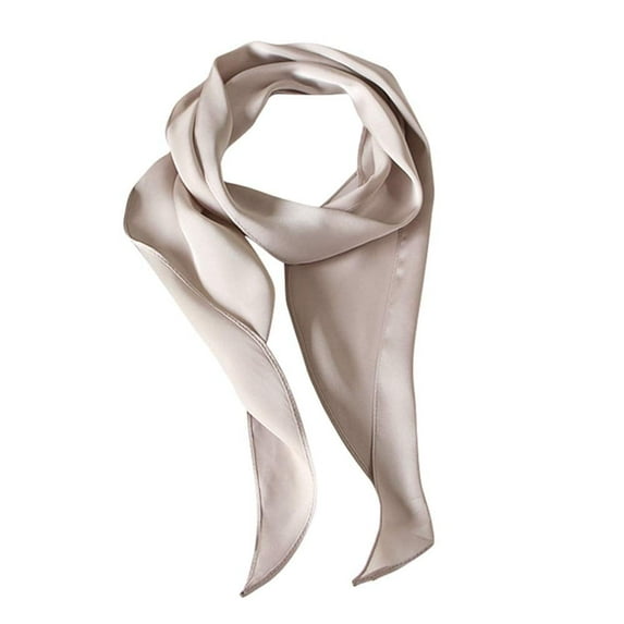 Wowstyle Women's Neck Scarf Pure Skinny Scarf Necktie Multifunctional Long Neckerchief for 50's Costume Party Wedding Cosplay Accessory, Gray