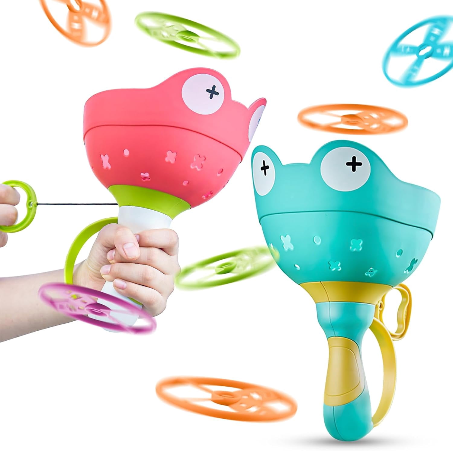 Flying Disc Launcher Spielzeug für Kinder Flying Disc Launcher Outdoor Outdoor S