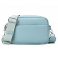 thumbnail image 1 of Woaeety Leather Crossbody Bag for Women,Ladies Wide Strap Shoulder Bag Small Purses and Handbags(Light Blue), 1 of 12