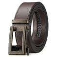 thumbnail image 1 of Woaeety Ratchet Belt for Men, Mens Dress Belt Leather Automatic Adjustable Click Buckle Belts(1166GT-Brown), 1 of 8