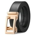 thumbnail image 1 of Woaeety Ratchet Belt for Men, Mens Dress Belt Leather Automatic Adjustable Click Buckle Belts(1166JS-Black), 1 of 14