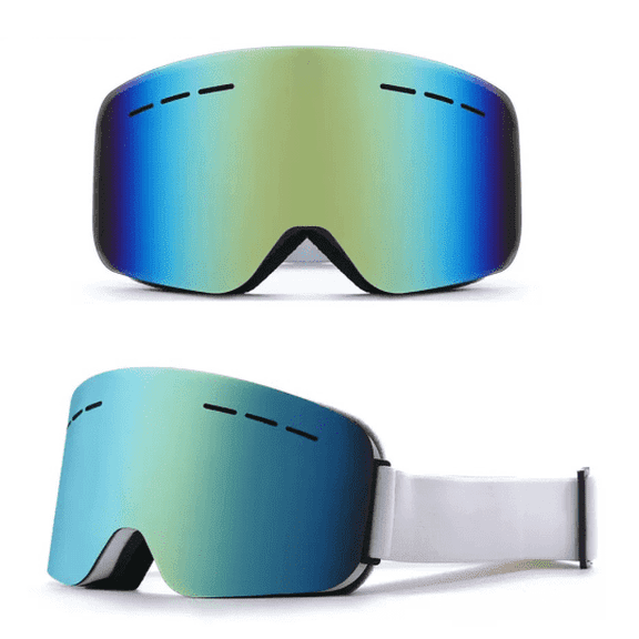 Woaeety Ski Snowboard Goggles, Anti Fog I, 100% UV Protection,OTG Snow Goggles for Men Women Youth Adult Skating Skiing Snowmobile Detachable Lens(Green)