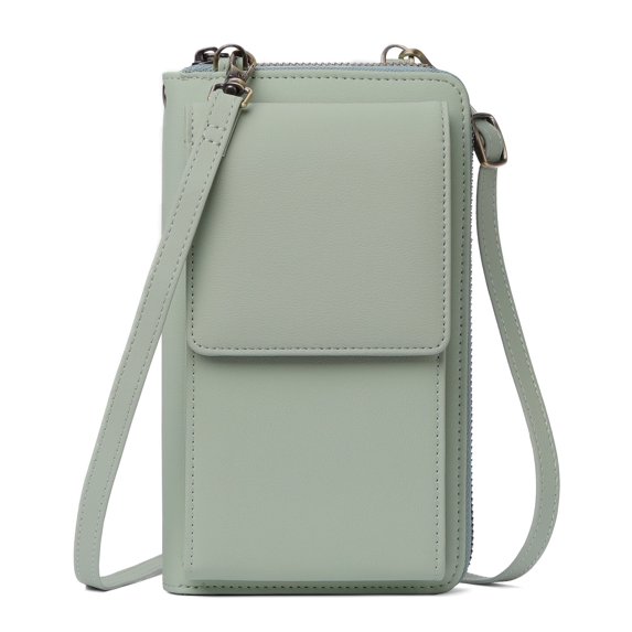 Woaeety Small Crossbody Cell Phone Bag for Women, Adjustable Leather Shoulder Handbag Mini Wallet with Credit Card Slots