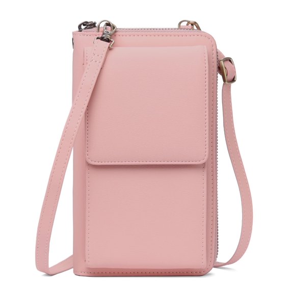 Woaeety Small Crossbody Cell Phone Bag for Women, Adjustable Leather Shoulder Handbag Mini Wallet with Credit Card Slots