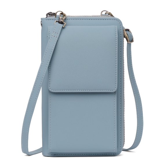 Woaeety Small Crossbody Cell Phone Bag for Women, Adjustable Leather Shoulder Handbag Mini Wallet with Credit Card Slots