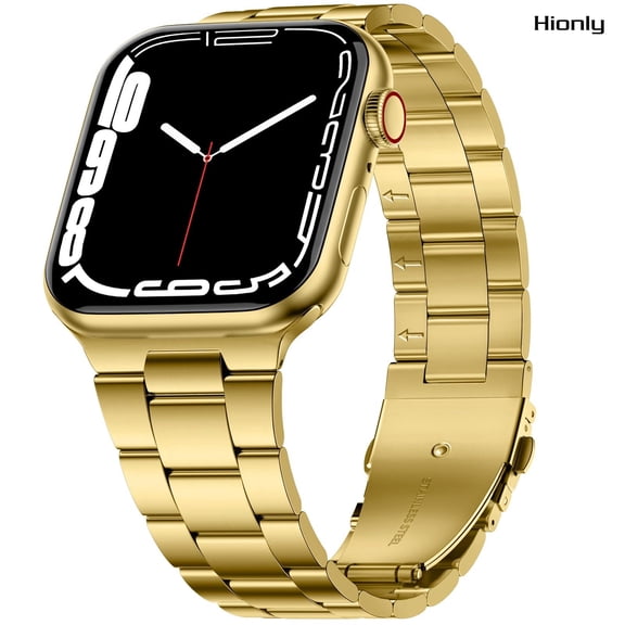 Woaeety Stainless Steel Band Metal Compatible with Apple Watch Bands and Case 41mm 40mm 38mm 45mm 44mm 42mm Women Men, Adjustable Link Metal Wristbands Replacement iWatch Series 9 8 7 SE 6 5 4 3 2 1