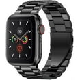 thumbnail image 1 of Woaeety Stainless Steel Metal Band for Apple Watch 45/44/42/41/40/38mm, Apple Watch Band Bracelet for Apple Watch Series 7 Apple Watch Series 6 Apple Watch Series 5/4/3/2/1(Black-42mm/44mm), 1 of 12