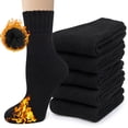 thumbnail image 1 of Woaety 5 Pairs Merino Wool Socks for Women Thermal Warm Thick Winter Hiking Knit Cozy Crew Duty Work Soft Socks for Ladies Size 5-9 F, 1 of 13