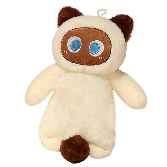 Woahu Cute Cartoon Animal Cat Tissue Box Cover Plush Tissue Holder Napkin Box Facial Paper Holder Gifts for Cat Lovers Home Decor Decorative Organizer Gray 35Cm 1 Pen Case