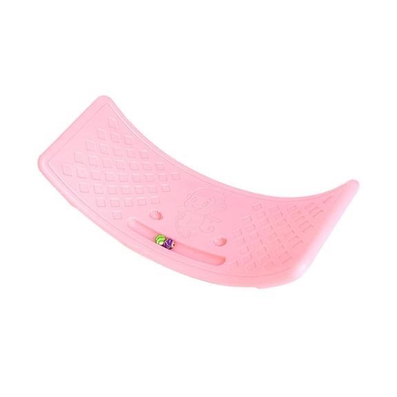 Wobble Board Toddle,kids Rocking Seesaw Balance Board,Curved Balance Board Balance Popping Board Workout Balance Training Equipment for Kids Boys Girls,Hold Up To 25Kg for Indoor Use(Pink)