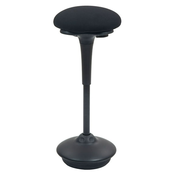 Wobble Chair, Adjustable Standing Desk Stool - Active Ergonomic Rocking Chair with Padded Seat - 360 Swivel - Black