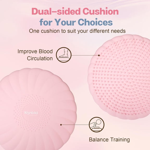 Wobble Cushion, Extra Thick Wiggle Seat for Sensory Kids, Non-slip Balance Disc with Inflation Pump for Adults Core Strength, Posture Improvement & Physical Therapy (13.5in/34cm)