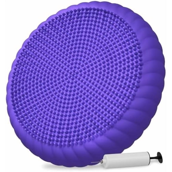 Wobble Cushion with Inflation Pump - Wobble Disk Balance Disc Wiggle Seat for Sensory Kids, Balance Pads