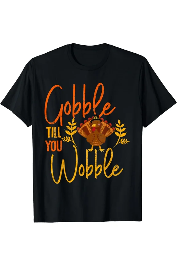 Wobble Funny Thanksgiving Family Matching Turkey Holiday Graphic Unisex T-Shirt ,up to size 5XL