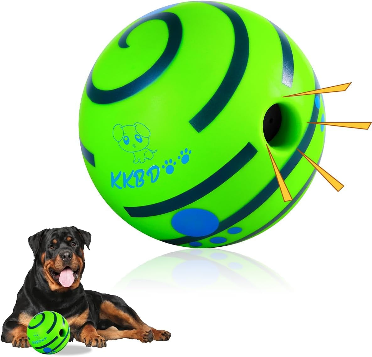 Wobble Giggle Ball for Dogs, Interactive Dog Toys for Boredom, Durable ...