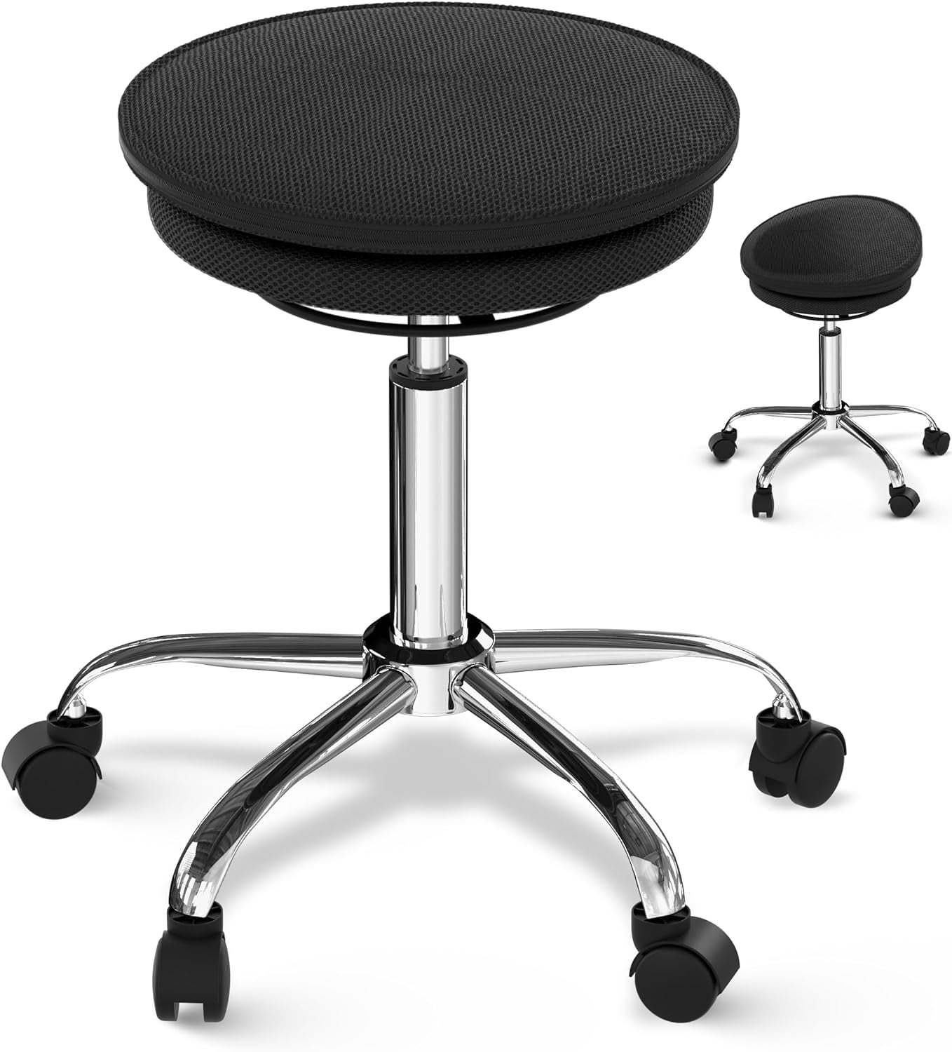 Wobble Stool Air Balance Ball Chair On Wheels Alternative Rolling Stool