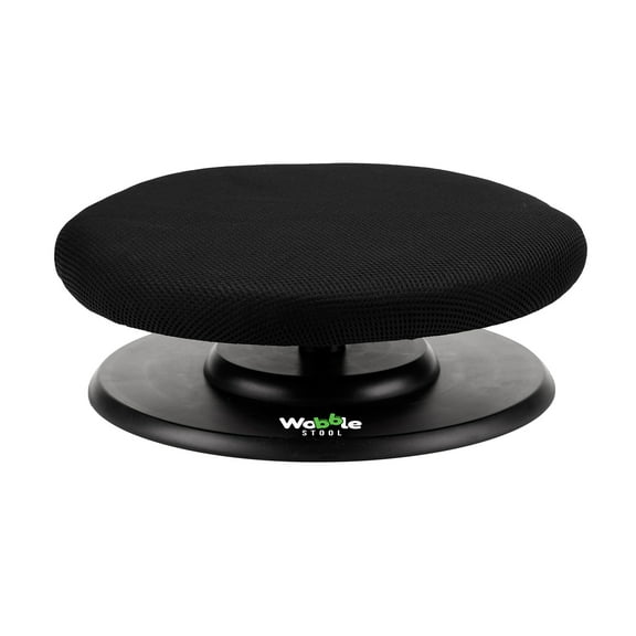 The Wobble Stool- Self Balancing Stool with 360 Degree Rotation, Promotes Healthy Posture to Relieve Back and Neck Pain, Lightweight Portable Seat Cushion with Swivel Base (Black)